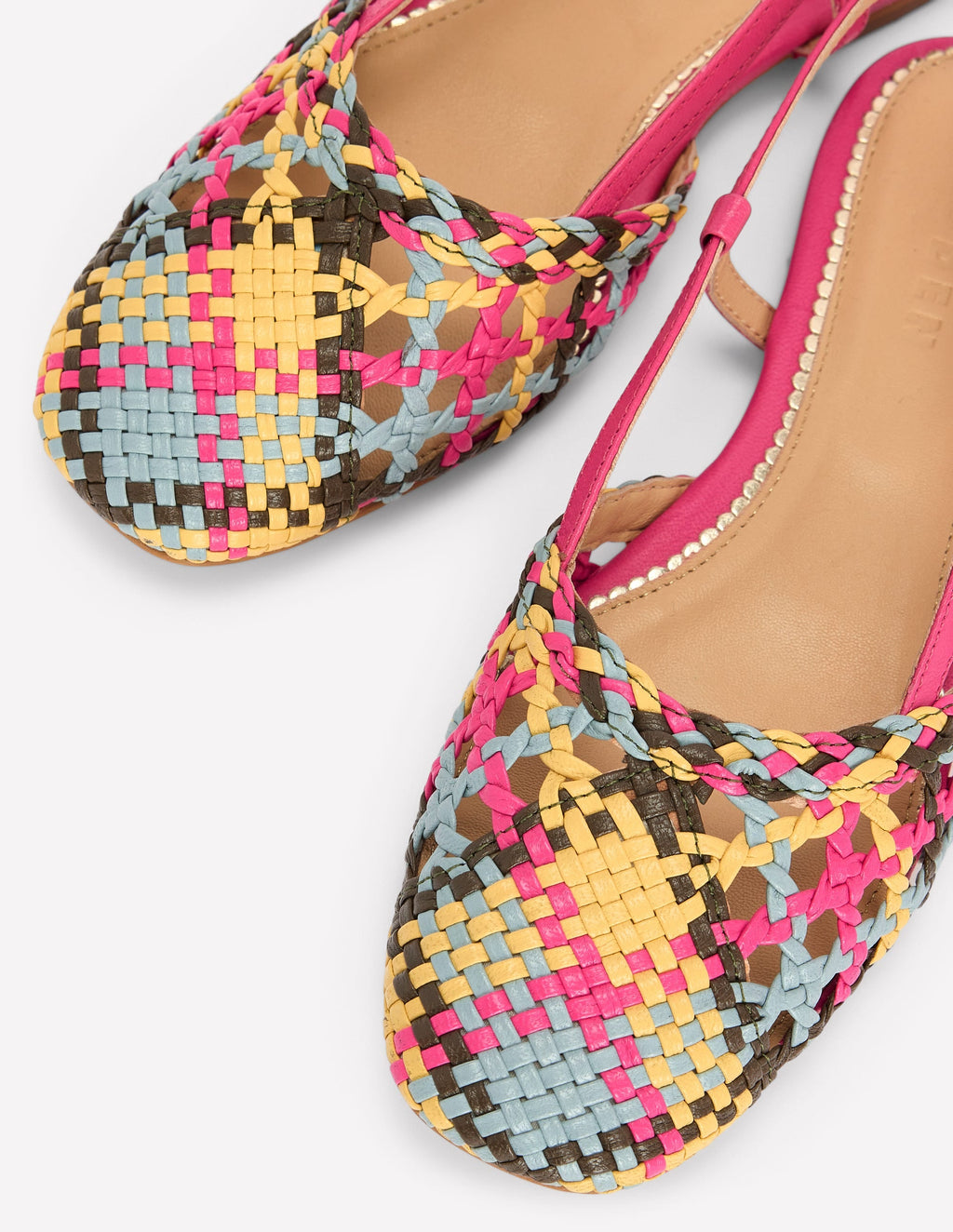 Slingback Flats-Multi Check