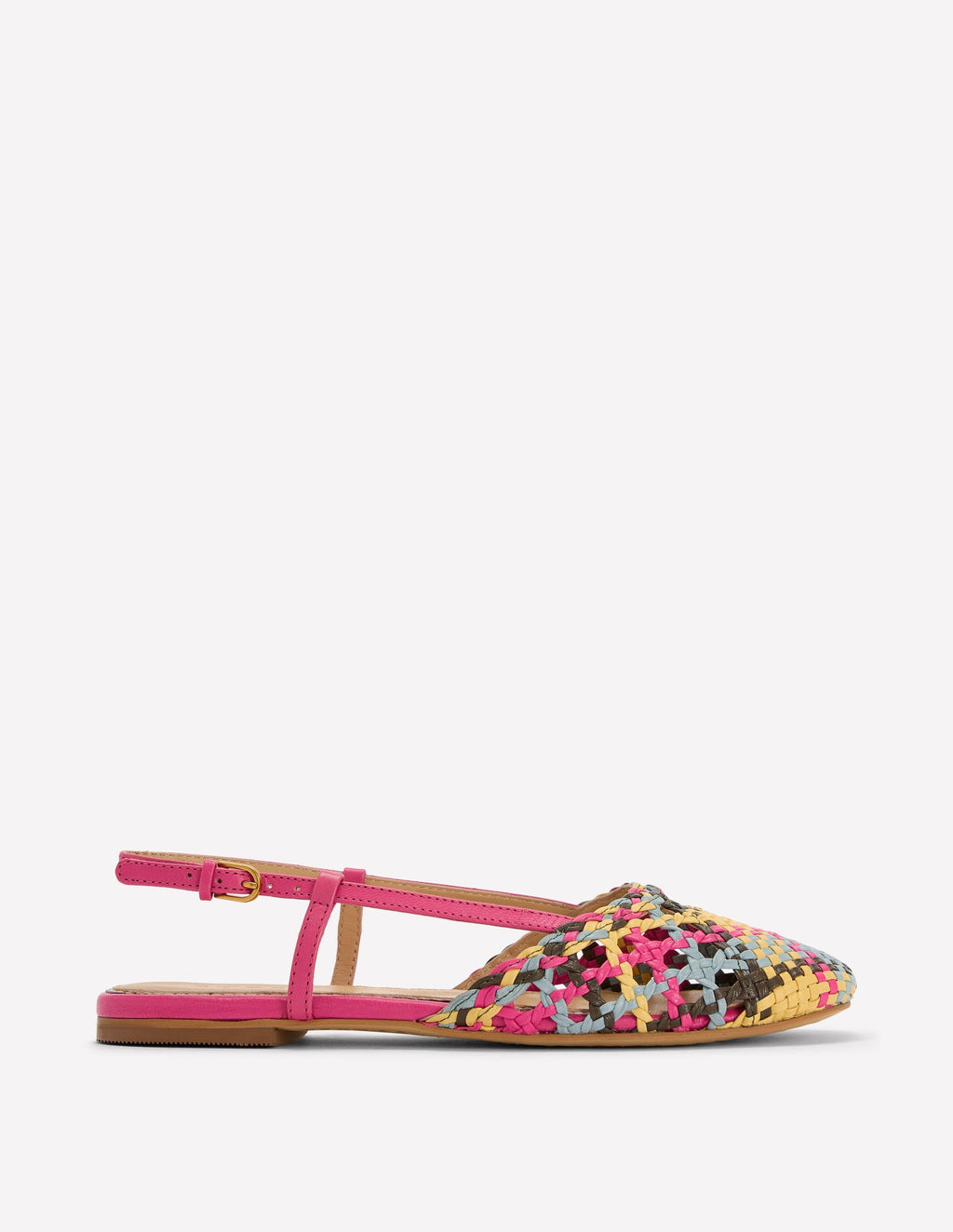 Slingback Flats-Multi Check